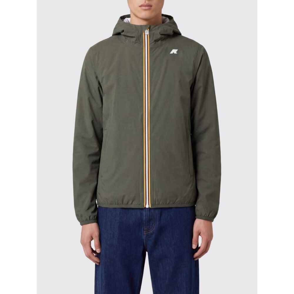 K-Way Men Reversible Hooded Windbreaker K-Way In Recycled Nylon